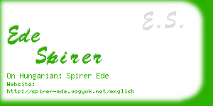 ede spirer business card